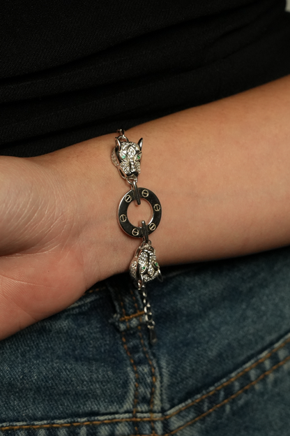 Panther Enamel Bracelet
