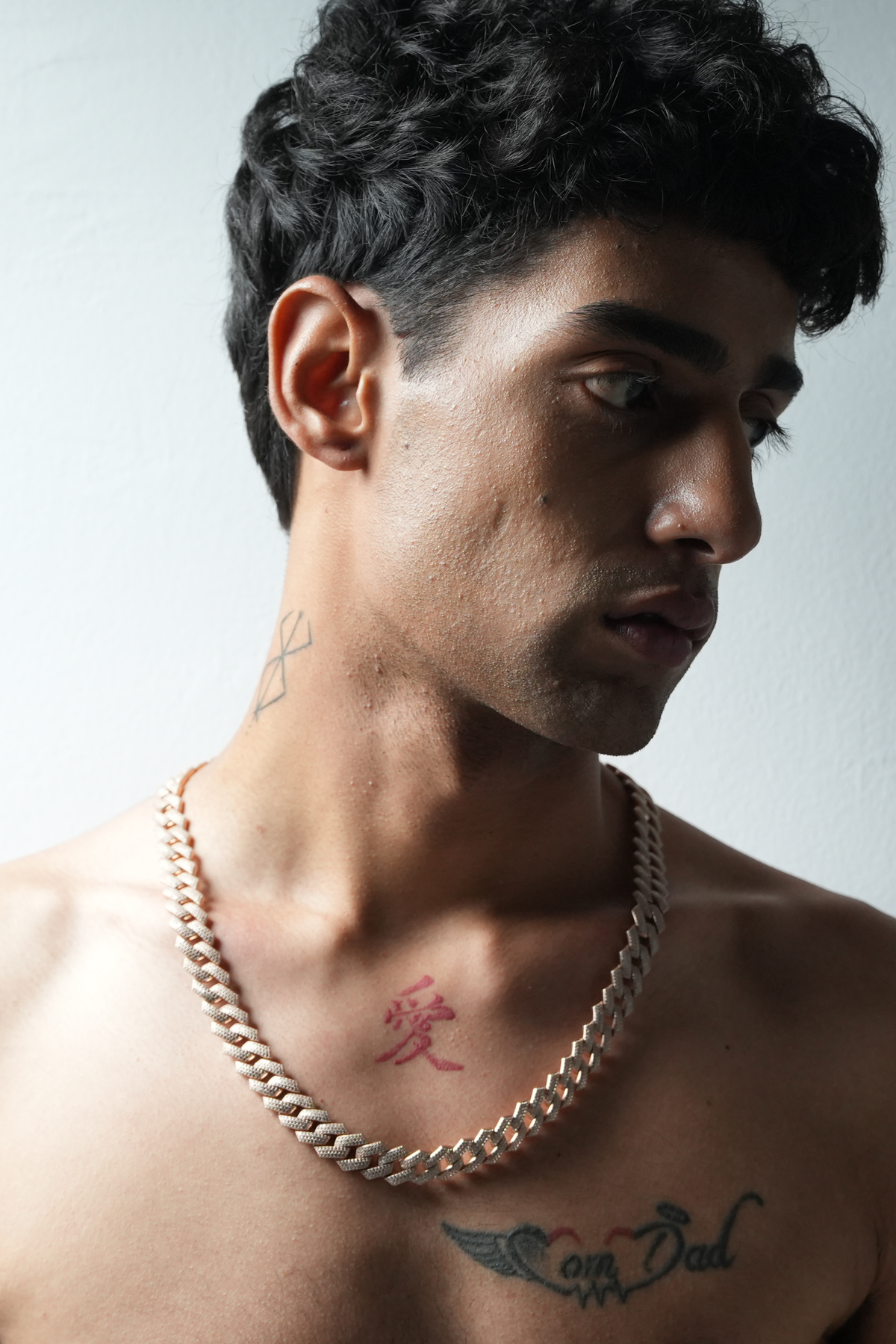 Baguette Cuban Chain Necklace for Men