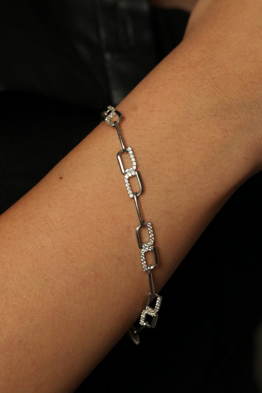 The Geometric Link Bracelet