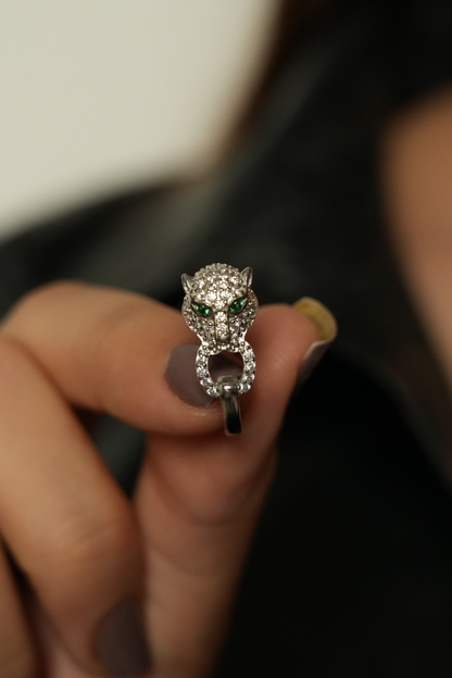Midnight Wildcat Statement Ring