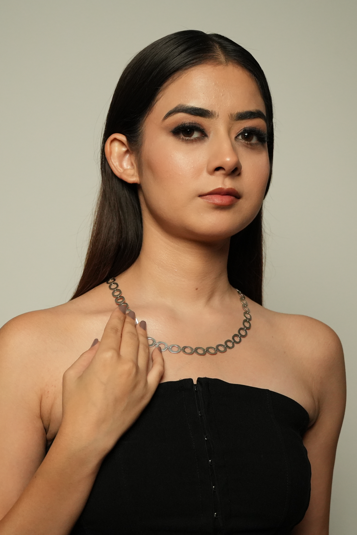 Silver Hoop Chain (f)