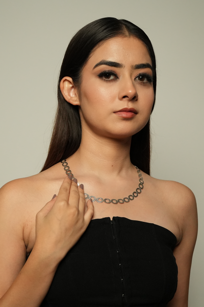 Silver Hoop Chain (f)