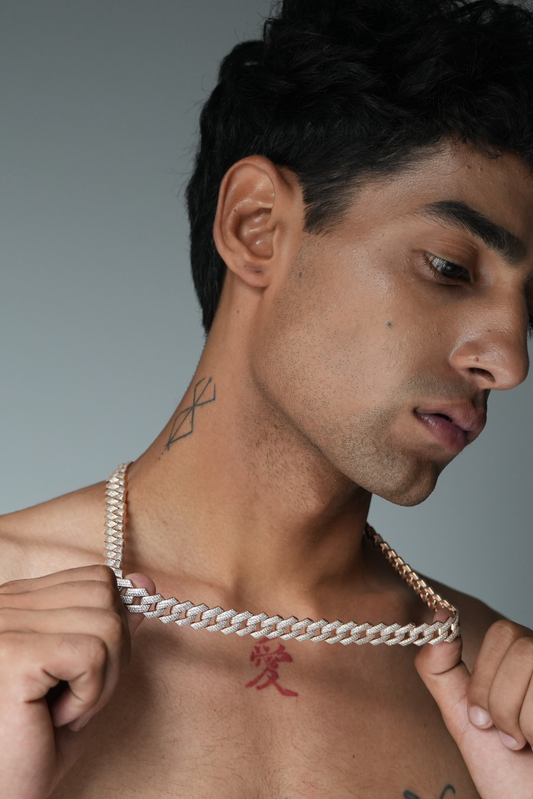 Baguette Cuban Chain Necklace for Men