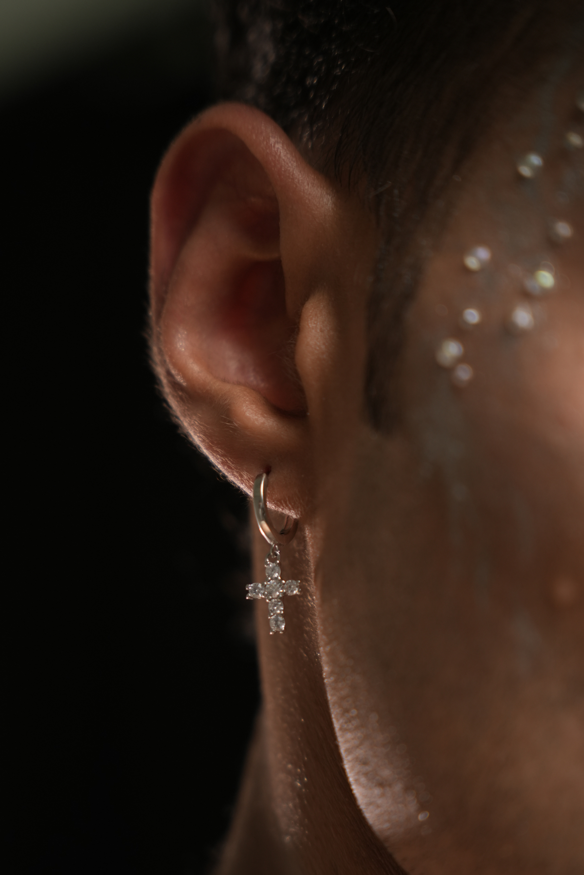 Radiant Silver Cross Earrings