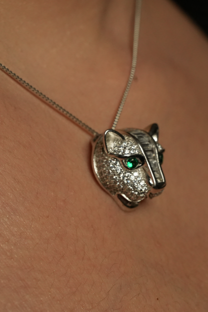 Emerald Big Cat Necklace