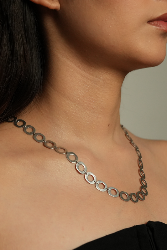 Silver Hoop Chain (f)