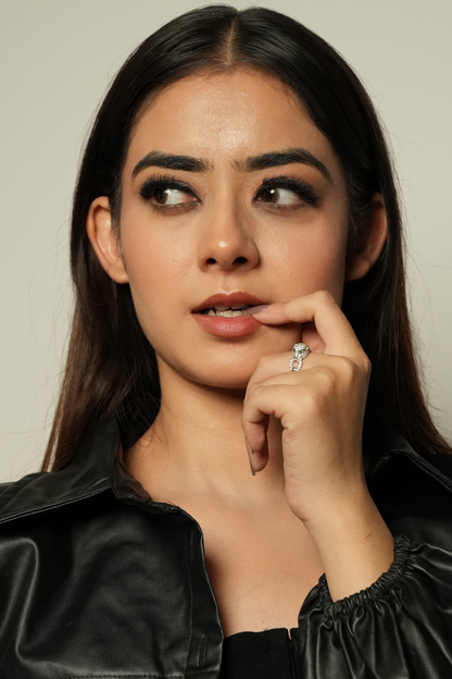 Midnight Wildcat Statement Ring