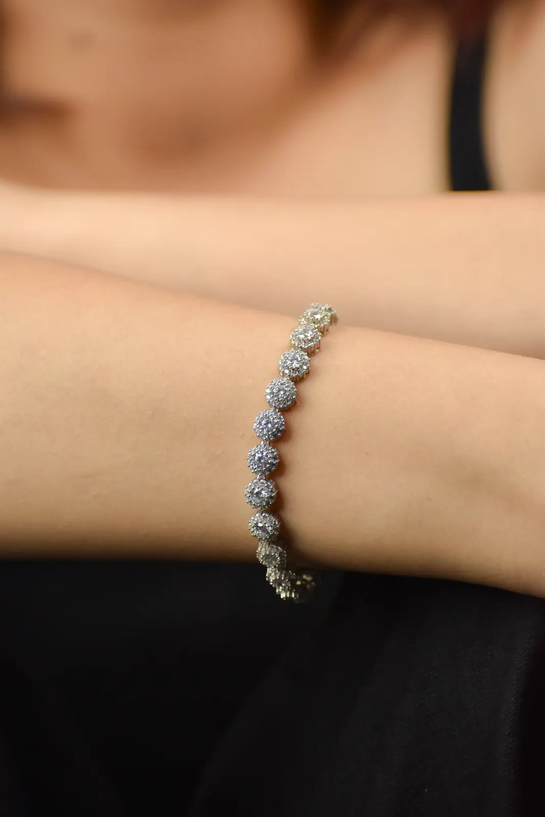 Icy Silver Tennis Bracelet