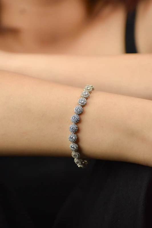 Icy Silver Tennis Bracelet