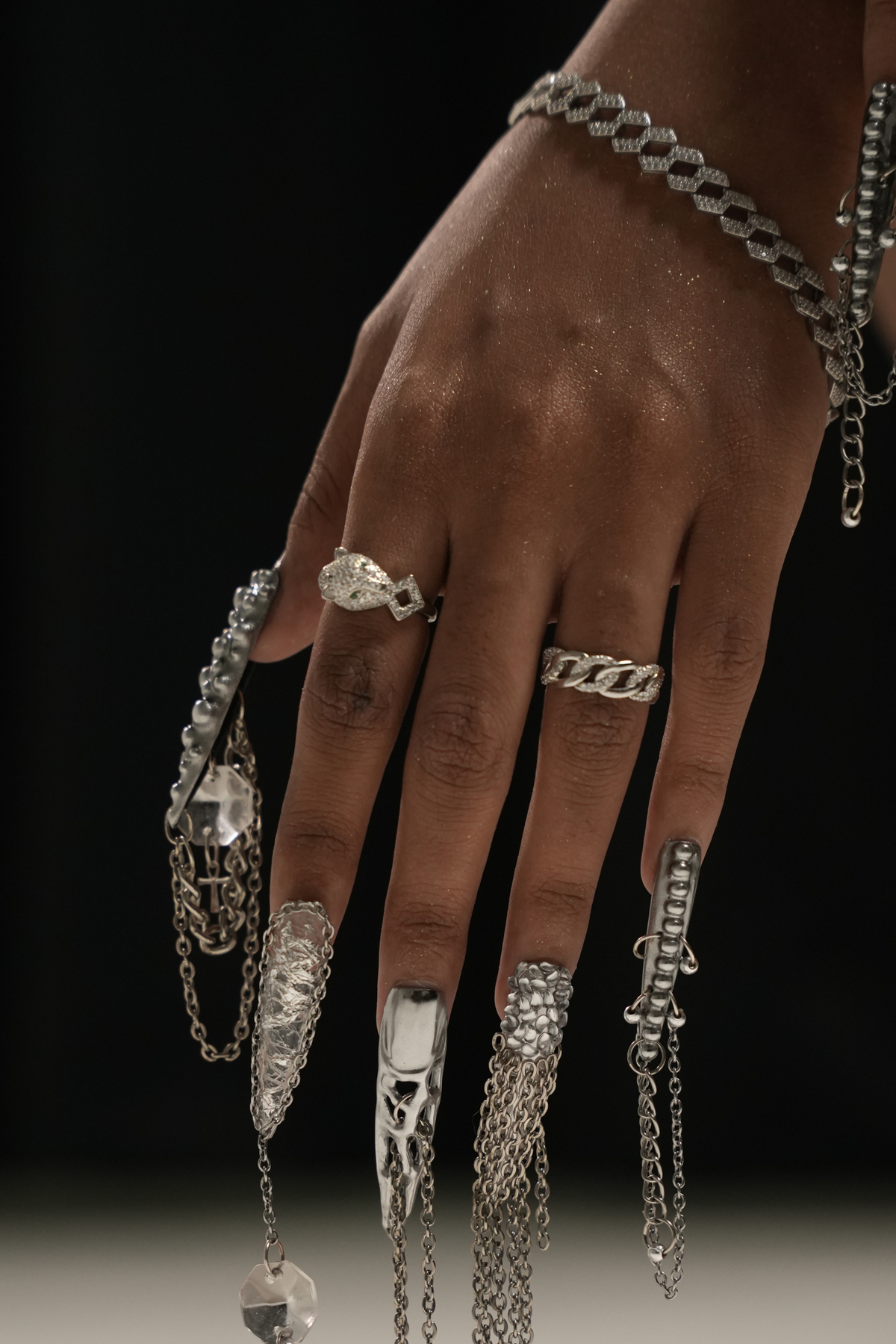 Midnight Wildcat Statement Ring